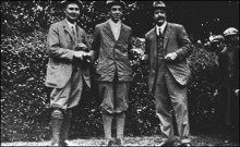 Ouimet With Vardon And Ray 1913