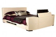 white tv bed