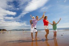on the beach