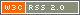Our Button uses valid RSS 2.0 coding to W3C standards