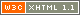 Our Button uses valid XHTML 1.1 coding to W3C standards